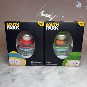 South Park Cartman & Kyle Mini Snow Globe Set New Comedy Central